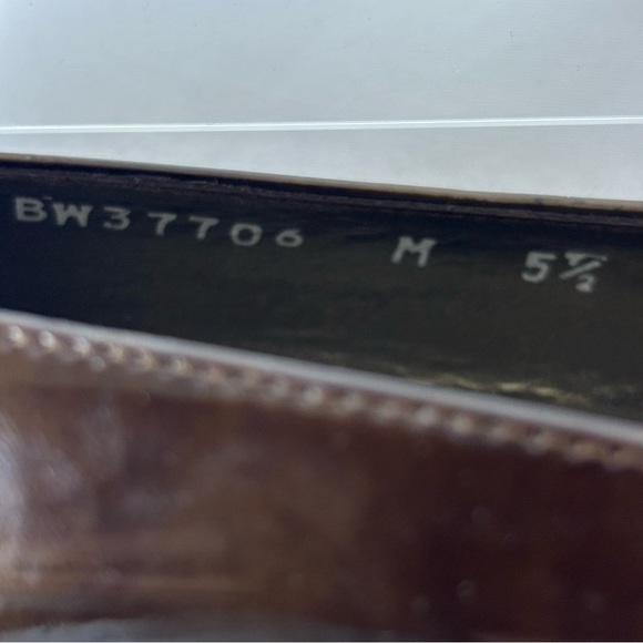 Stuart Weitzman Copper Brown Gold Swirl Pumps Kitten Heel Leather Heels Size 5.5 - Picture 14 of 16